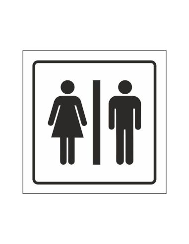 Pictograma Syssa Señal De Aseos Caballeros-Señoras En Pvc 105X105 Mm