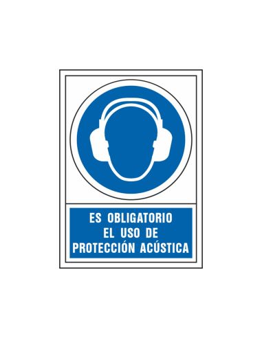 Pictograma Syssa Señal De Obligacion Es Obligatorio El Uso De Proteccion Acustica En Pvc 245X345 Mm