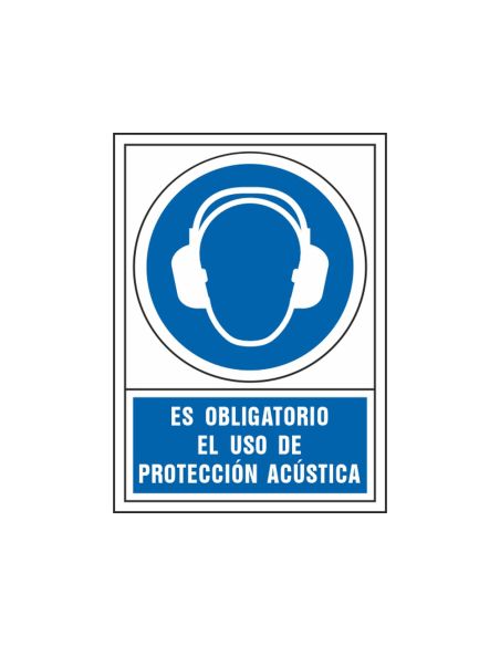 Pictograma Syssa Señal De Obligacion Es Obligatorio El Uso De Proteccion Acustica En Pvc 245X345 Mm