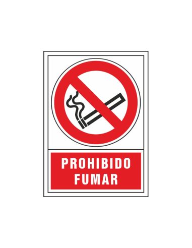 Pictograma Syssa Señal De Prohibicion Prohibido Fumar En Pvc 245X345 Mm