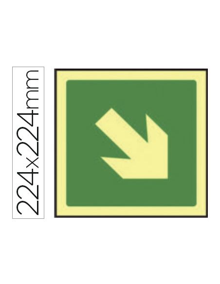 Pictograma Syssa Señal De Via De Evacuacion En Pvc Fotoluminiscente 224X224 Mm
