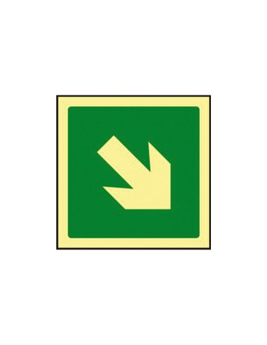 Pictograma Syssa Señal De Via De Evacuacion En Pvc Fotoluminiscente 224X224 Mm