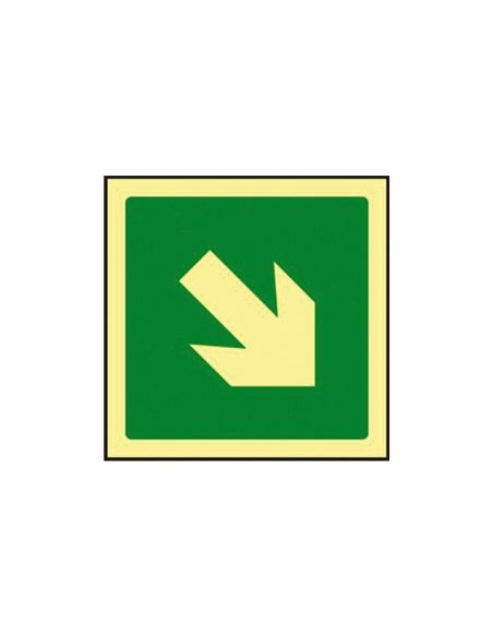 Pictograma Syssa Señal De Via De Evacuacion En Pvc Fotoluminiscente 224X224 Mm