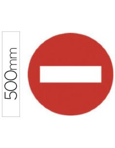 Pictograma Syssa Señal Vial Entrada Prohibida En Acero Galvanizado 500 Mm