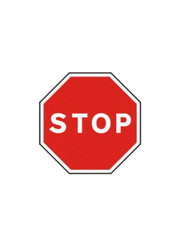 Pictograma Syssa Señal Vial Stop En Acero Galvanizado 500 Mm