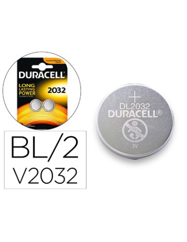 Pila Duracell Alcalina Boton Cr2032 Blister 2 Unidades