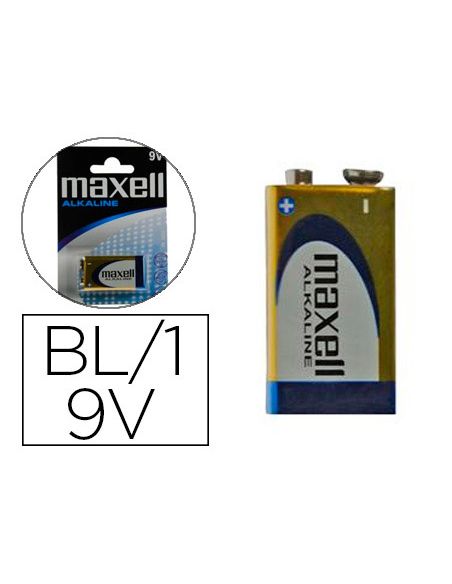 Pila Maxell Alcalina 9V Lr09 Blister De 1 Unidad