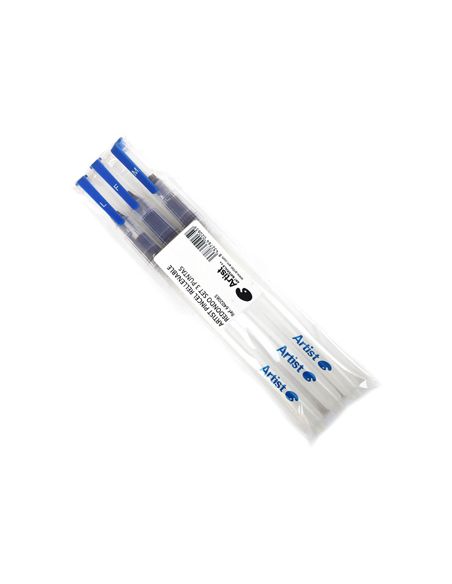 Pincel Artist Recargable Redondo Blister 3 Unidades Puntas Surtidas