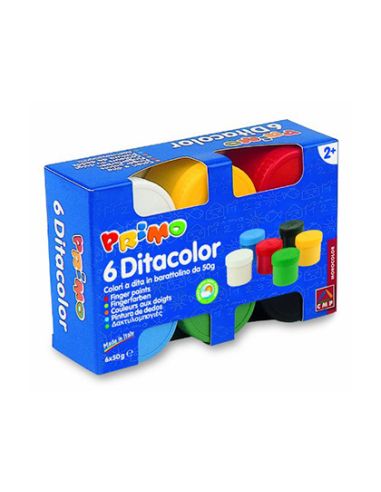 Pintura De Dedos Primo 50 G Caja De 6 Unidades Colores Surtidos