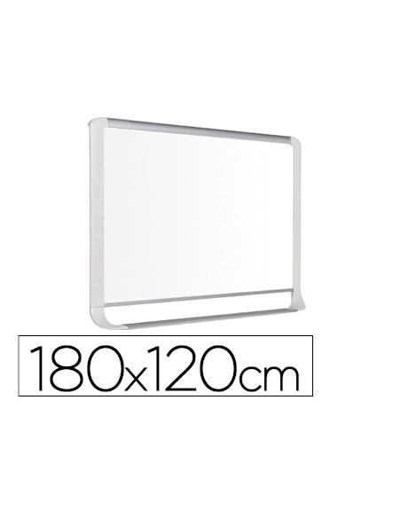 Pizarra Blanca Bi-Office Lacada Con Bandeja Integrada 180X120 Cm