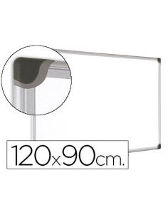 Pizarra Blanca Bi-Office Magnetica Maya W Ceramica Vitrificada Marco De Aluminio 120 X 90 Cm Con Bandeja Para
