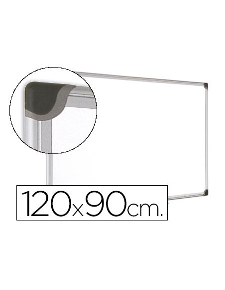 Pizarra Blanca Bi-Office Magnetica Maya W Ceramica Vitrificada Marco De Aluminio 120 X 90 Cm Con Bandeja Para