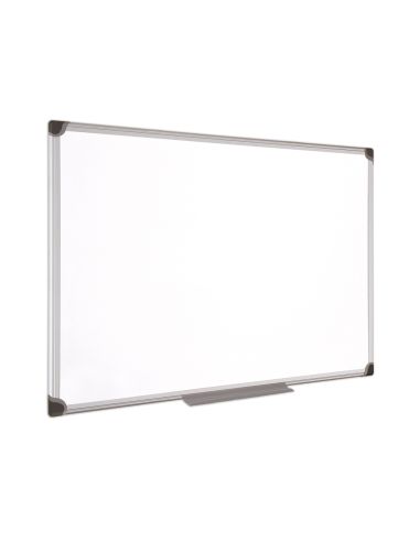 Pizarra Blanca Bi-Office Magnetica Maya W Ceramica Vitrificada Marco De Aluminio 120 X 90 Cm Con Bandeja Para