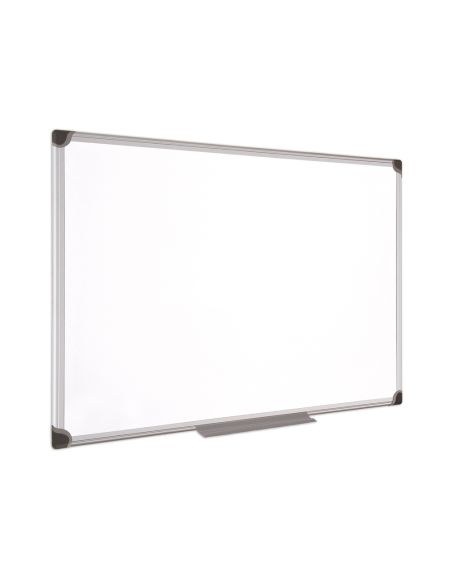 Pizarra Blanca Bi-Office Magnetica Maya W Ceramica Vitrificada Marco De Aluminio 120 X 90 Cm Con Bandeja Para