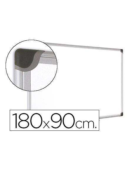 Pizarra Blanca Bi-Office Magnetica Maya W Ceramica Vitrificada Marco De Aluminio 180 X 90 Cm Con Bandeja Para