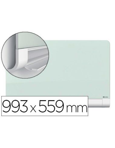 Pizarra Blanca Nobo Diamond Cristal Magnetica Esquinas Redondas 993X559 Mm