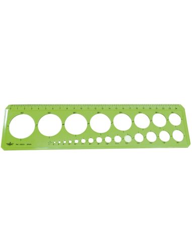 Plantilla Domingo Ferrer Circulos 1-35 Mm Plastico Verde|Libreriasalesiana