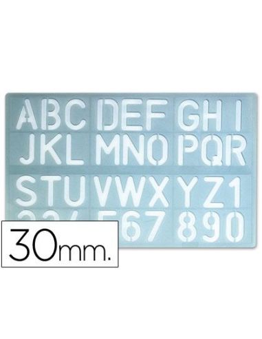Plantilla Liderpapel Rotulacion 1600 Letras Y Numeros 30 Mm|Libreriasalesiana