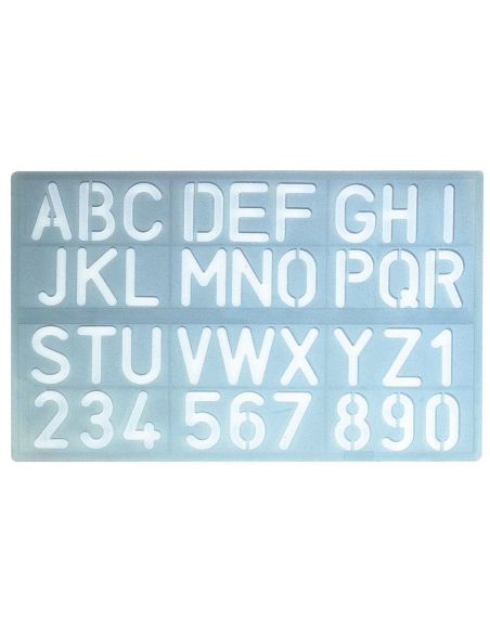 Plantilla Liderpapel Rotulacion 1600 Letras Y Numeros 30 Mm|Libreriasalesiana