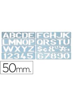 Plantilla Liderpapel Rotulacion 1700 Letras Y Numeros 50 Mm