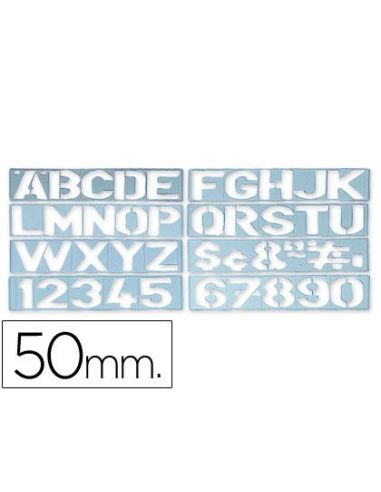 Plantilla Liderpapel Rotulacion 1700 Letras Y Numeros 50 Mm|Libreriasalesiana