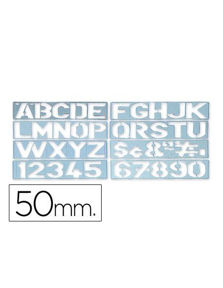 Plantilla Liderpapel Rotulacion 1700 Letras Y Numeros 50 Mm|Libreriasalesiana