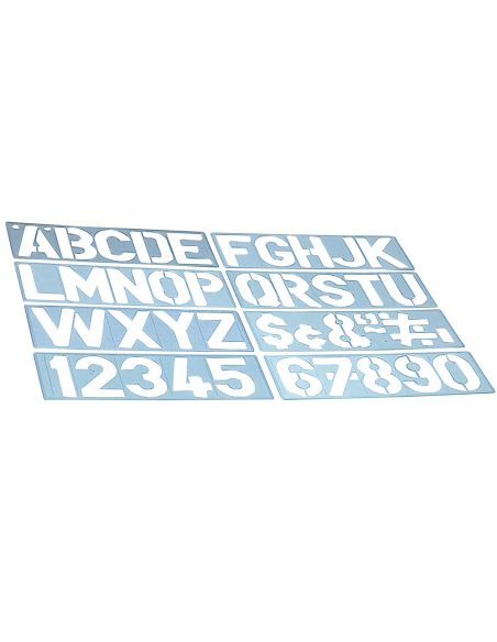 Plantilla Liderpapel Rotulacion 1700 Letras Y Numeros 50 Mm|Libreriasalesiana