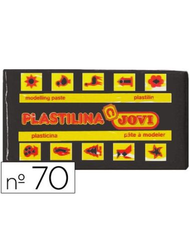 Plastilina Jovi 70 Negro Unidad Tamaño Pequeño|Libreriasalesiana