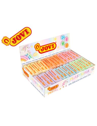 Plastilina Jovi 70 Tamaño Pequeño Caja De 30 Unidades Colores Pastel Surtidos 50G