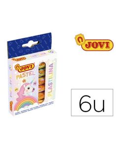 Plastilina Jovi 90 Estuche 6 Barras Colores Pastel Surtidos 15 G