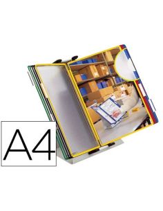 Portacatalogo Sobremesa Pvc Djois Con 10 Fundas Din A4 Colores Surtidos