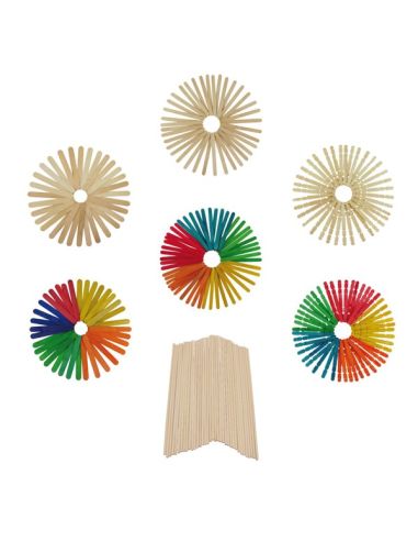 Palos De Polo Depresores Color Paquete 50 Unidades (150X17X1.7Mm) Anchos