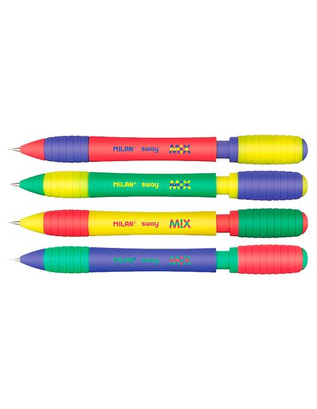 Portaminas Milan Sway Mix 0,5 Mm Con Goma Colores Surtidos