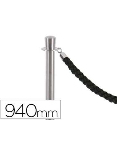 Poste Separador Cromado Satinado Altura 940 Mm Base 320 Mm
