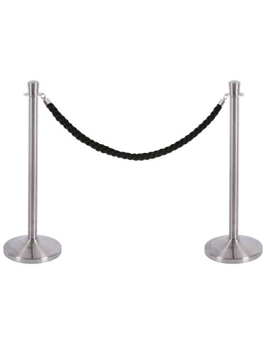 Poste Separador Cromado Satinado Altura 940 Mm Base 320 Mm