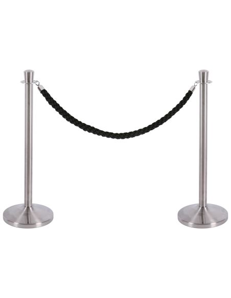 Poste Separador Cromado Satinado Altura 940 Mm Base 320 Mm
