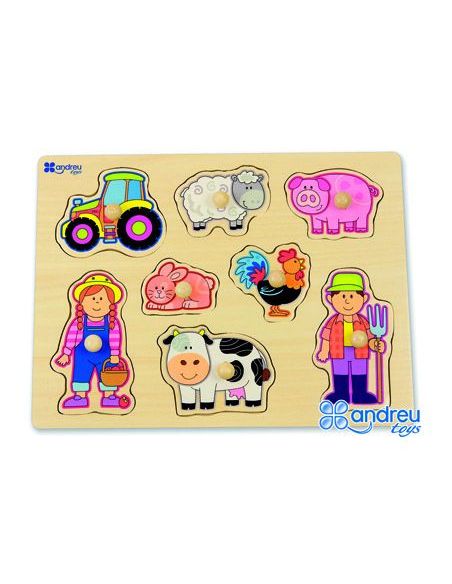 Puzle Andreutoys Madera Granja 8 Piezas|Libreriasalesiana
