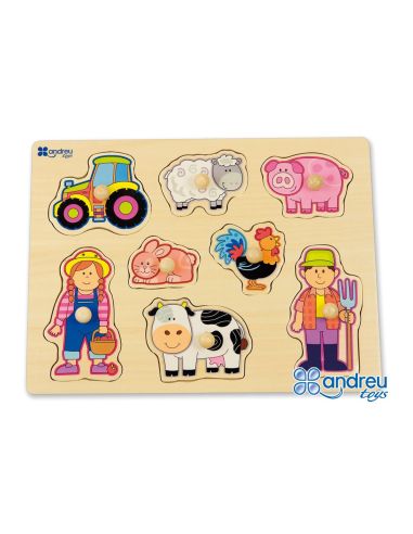 Puzle Andreutoys Madera Granja 8 Piezas|Libreriasalesiana