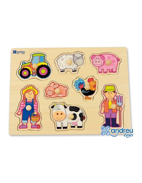 Puzle Andreutoys Madera Granja 8 Piezas|Libreriasalesiana