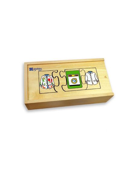 Puzle Andreutoys Madera Secuencias Temporales 10 Puzles 24X12X6,5 Cm