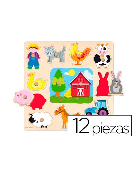 Puzle Diset Siluetas Granja 12 Piezas