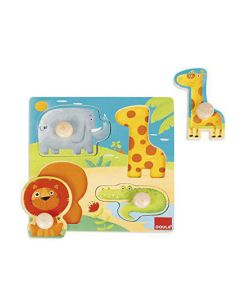 Puzle Goula Animales Selva 4 Piezas