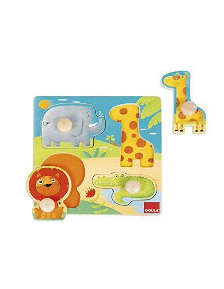 Puzle Goula Animales Selva 4 Piezas