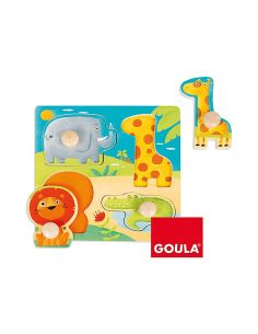 Puzle Goula Animales Selva 4 Piezas 2