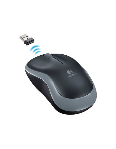 Raton Logitech Optico Inalambrico Nano Receptor M185 Gris
