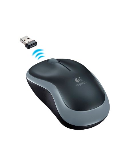 Raton Logitech Optico Inalambrico Nano Receptor M185 Gris