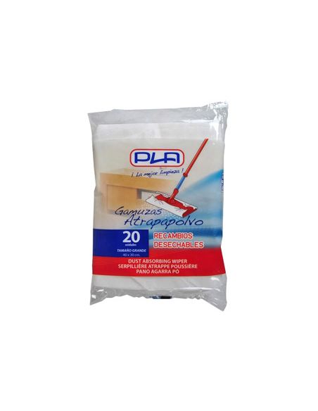 Recambio Mopa Pla Atrapapolvo Desechable Grande 40X30 Cm Bolsa De 20 Unidades