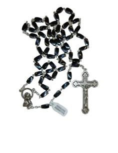 Rosario Ematite Genuino 7X4Mm Cubo Curvo