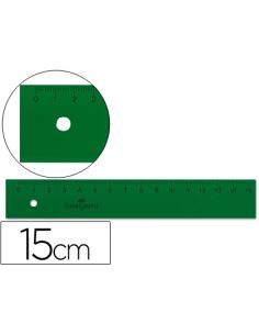 Regla Faber Castell 15 Cm Plastico Verde