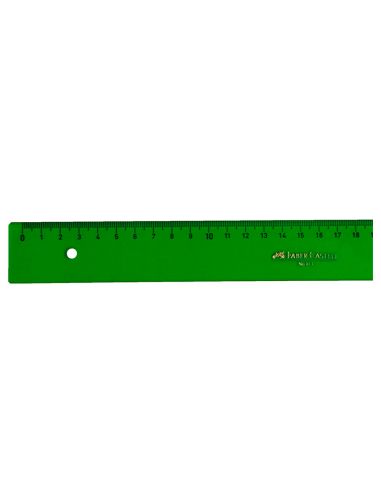 Regla Faber Castell 15 Cm Plastico Verde